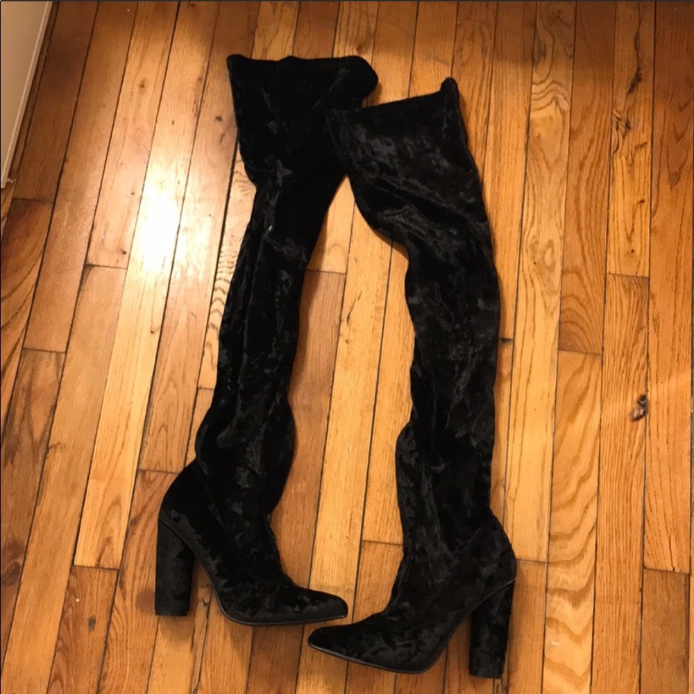 Brand New Crushed Velvet thigh highs NWOT